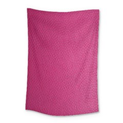 Pink Leather Leather Texture Skin Texture Small Tapestry by artworkshop