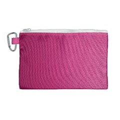 Pink Leather Leather Texture Skin Texture Canvas Cosmetic Bag (large) by artworkshop