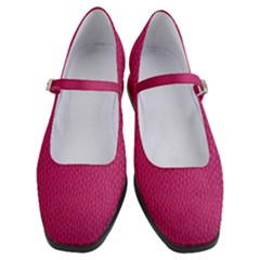 Pink Leather Leather Texture Skin Texture Women s Mary Jane Shoes by artworkshop