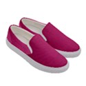 Pink Leather Leather Texture Skin Texture Women s Canvas Slip Ons View3