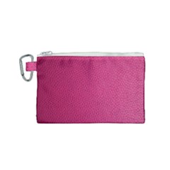 Pink Leather Leather Texture Skin Texture Canvas Cosmetic Bag (small) by artworkshop