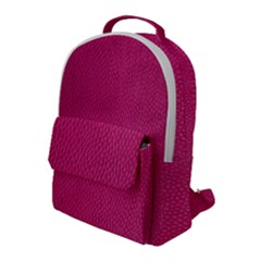 Pink Leather Leather Texture Skin Texture Flap Pocket Backpack (large) by artworkshop