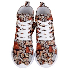 Stone Wall Wall Texture Drywall Stones Rocks Women s Lightweight High Top Sneakers