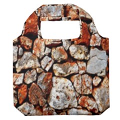 Stone Wall Wall Texture Drywall Stones Rocks Premium Foldable Grocery Recycle Bag by artworkshop