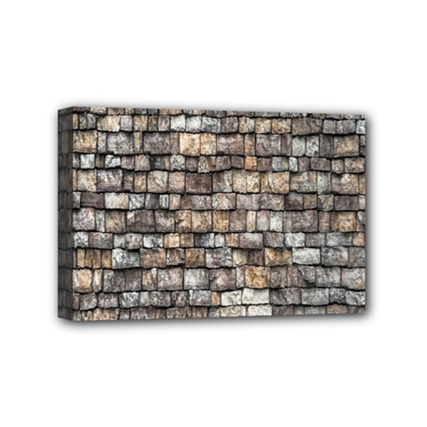 Wall Stone Wall Brick Wall Stoneworks Masonry Mini Canvas 6  X 4  (stretched) by artworkshop