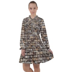 Wall Stone Wall Brick Wall Stoneworks Masonry All Frills Chiffon Dress by artworkshop