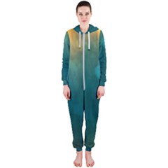 Background Green Hooded Jumpsuit (ladies) by nate14shop