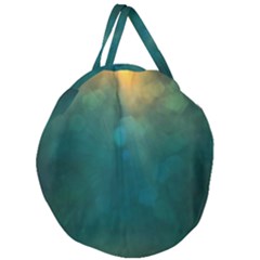 Background Green Giant Round Zipper Tote