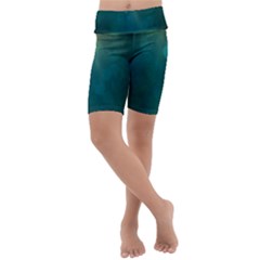 Background Green Kids  Lightweight Velour Cropped Yoga Leggings by nate14shop