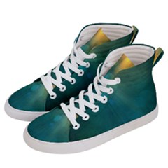 Background Green Women s Hi-top Skate Sneakers