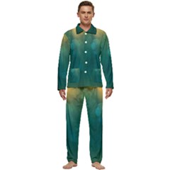 Background Green Men s Long Sleeve Velvet Pocket Pajamas Set by nate14shop