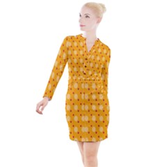 Circles-color-shape-surface-preview Button Long Sleeve Dress by nate14shop