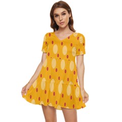 Circles-color-shape-surface-preview Tiered Short Sleeve Babydoll Dress by nate14shop