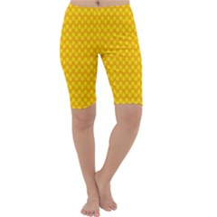 Polkadot Gold Cropped Leggings  by nate14shop