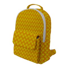 Polkadot Gold Flap Pocket Backpack (large) by nate14shop