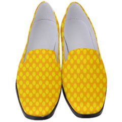 Polkadot Gold Women s Classic Loafer Heels by nate14shop