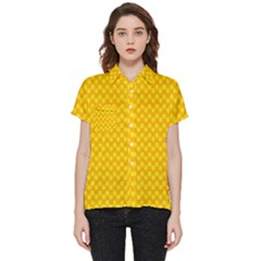 Polkadot Gold Short Sleeve Pocket Shirt by nate14shop