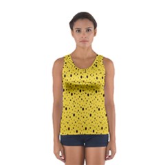 Polkadot Yellow Sport Tank Top  by nate14shop