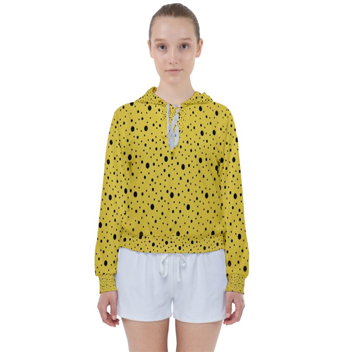 Polkadot Yellow Women s Tie Up Sweat