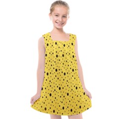 Polkadot Yellow Kids  Cross Back Dress by nate14shop