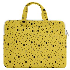 Polkadot Yellow Macbook Pro 16  Double Pocket Laptop Bag  by nate14shop