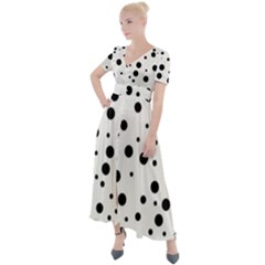 Motif-polkadot-001 Button Up Short Sleeve Maxi Dress by nate14shop