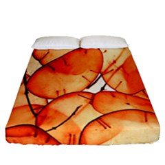 Orange Fitted Sheet (queen Size) by nate14shop