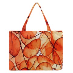 Orange Zipper Medium Tote Bag by nate14shop