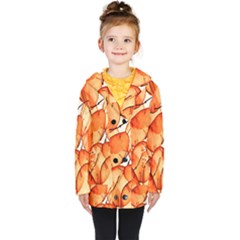 Orange Kids  Double Breasted Button Coat by nate14shop