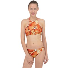 Orange Racer Front Bikini Set by nate14shop