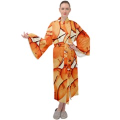 Orange Maxi Velour Kimono by nate14shop