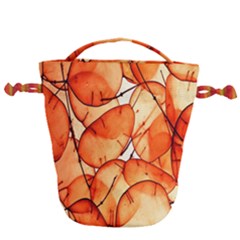 Orange Drawstring Bucket Bag by nate14shop