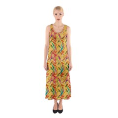 Pattern Sleeveless Maxi Dress by nate14shop