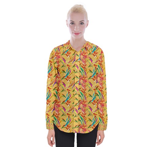 Pattern Womens Long Sleeve Shirt by nate14shop