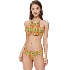 Pattern Banded Triangle Bikini Set by nate14shop