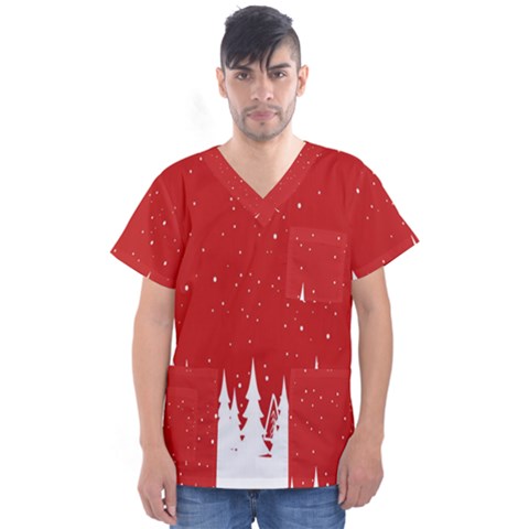 Merry Cristmas,royalty Men s V-neck Scrub Top by nate14shop