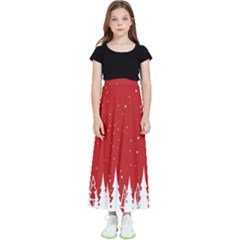 Merry Cristmas,royalty Kids  Flared Maxi Skirt by nate14shop
