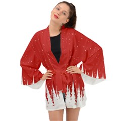 Merry Cristmas,royalty Long Sleeve Kimono by nate14shop