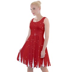 Merry Cristmas,royalty Knee Length Skater Dress by nate14shop