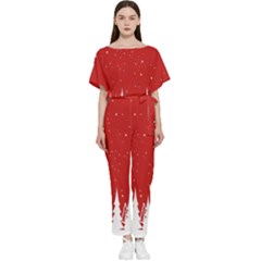 Merry Cristmas,royalty Batwing Lightweight Chiffon Jumpsuit by nate14shop