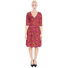 Pattern Pink Wrap Up Cocktail Dress by nate14shop