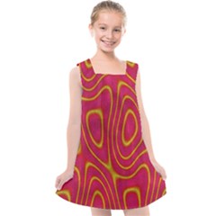 Pattern Pink Kids  Cross Back Dress by nate14shop