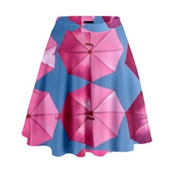 Pink Umbrella High Waist Skirt by nate14shop