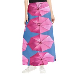 Pink Umbrella Maxi Chiffon Skirt