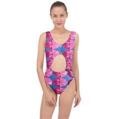 Pink Umbrella Center Cut Out Swimsuit