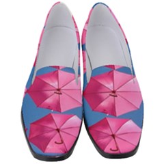 Pink Umbrella Women s Classic Loafer Heels by nate14shop