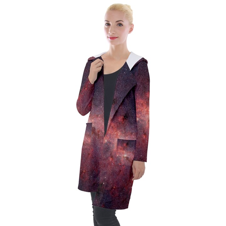 Milky-way-galaksi Hooded Pocket Cardigan