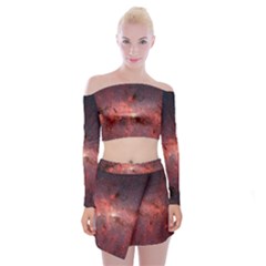 Milky-way-galaksi Off Shoulder Top With Mini Skirt Set by nate14shop