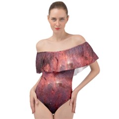 Milky-way-galaksi Off Shoulder Velour Bodysuit  by nate14shop