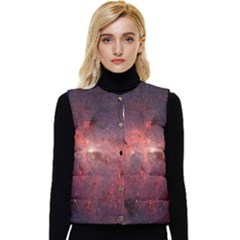 Milky-way-galaksi Women s Short Button Up Puffer Vest by nate14shop